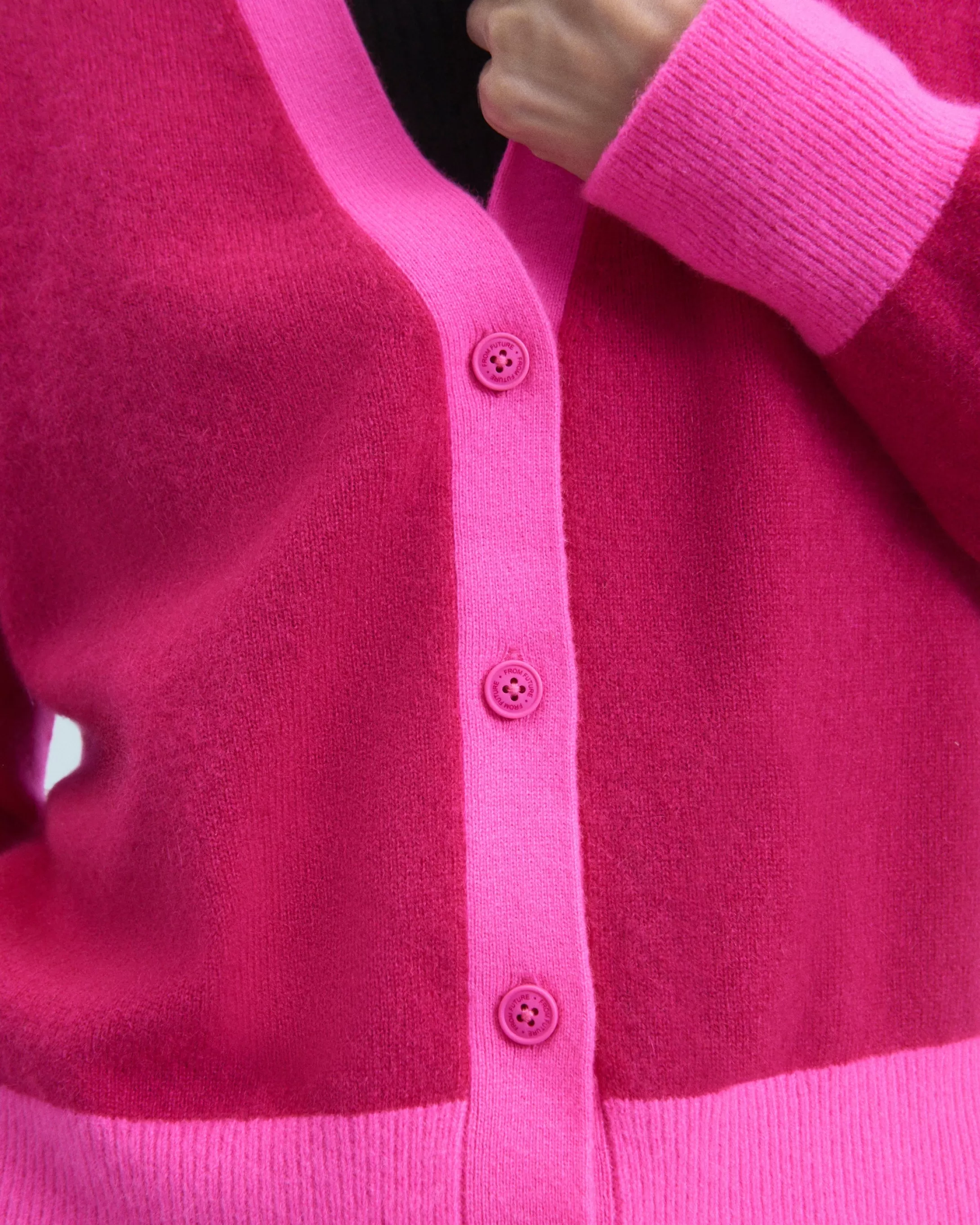 Maglione Cardigan Bicolore Leger | FROM FUTURE Best Sale