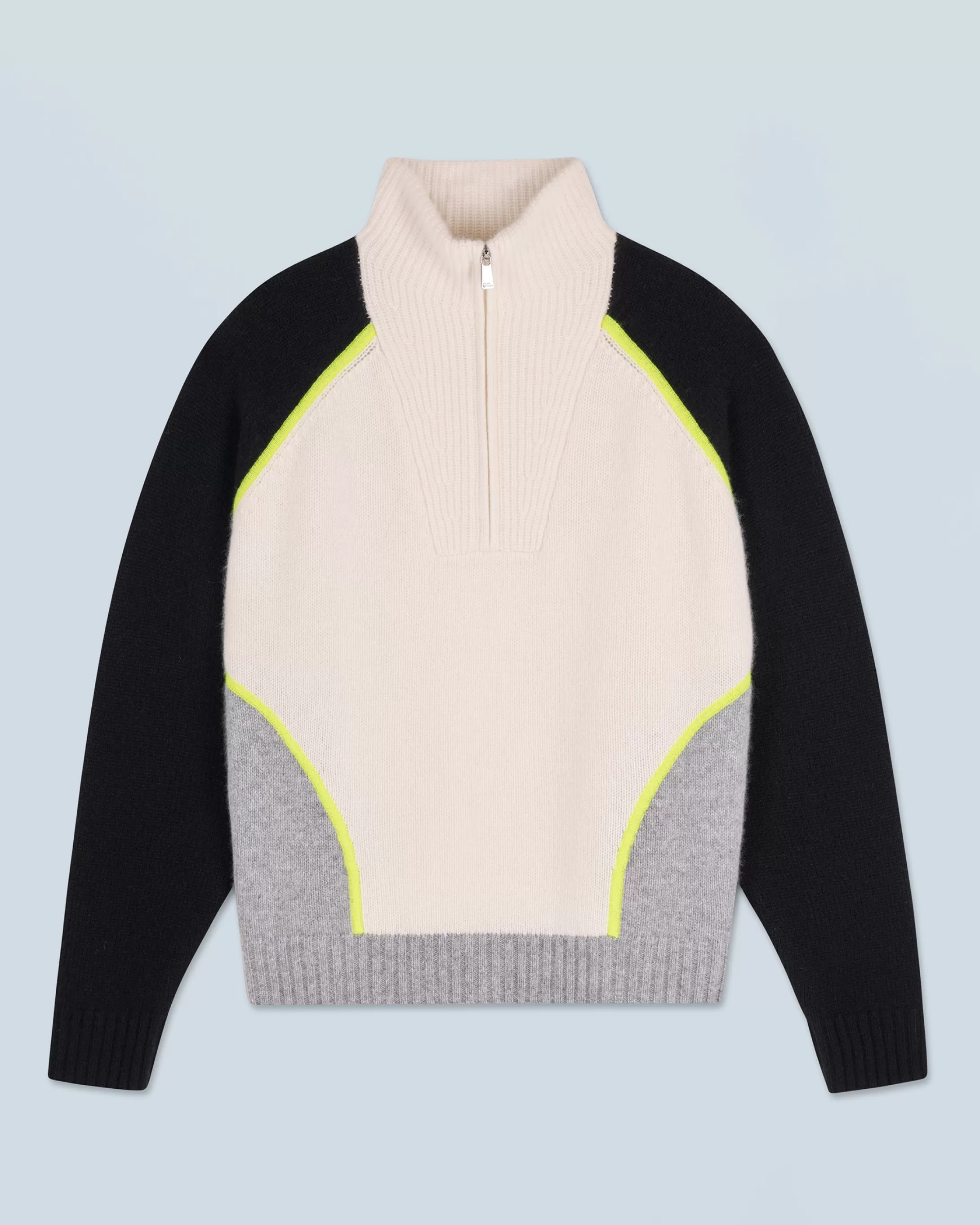 Maglione Collo alto con Zip Bicolore | FROM FUTURE Hot