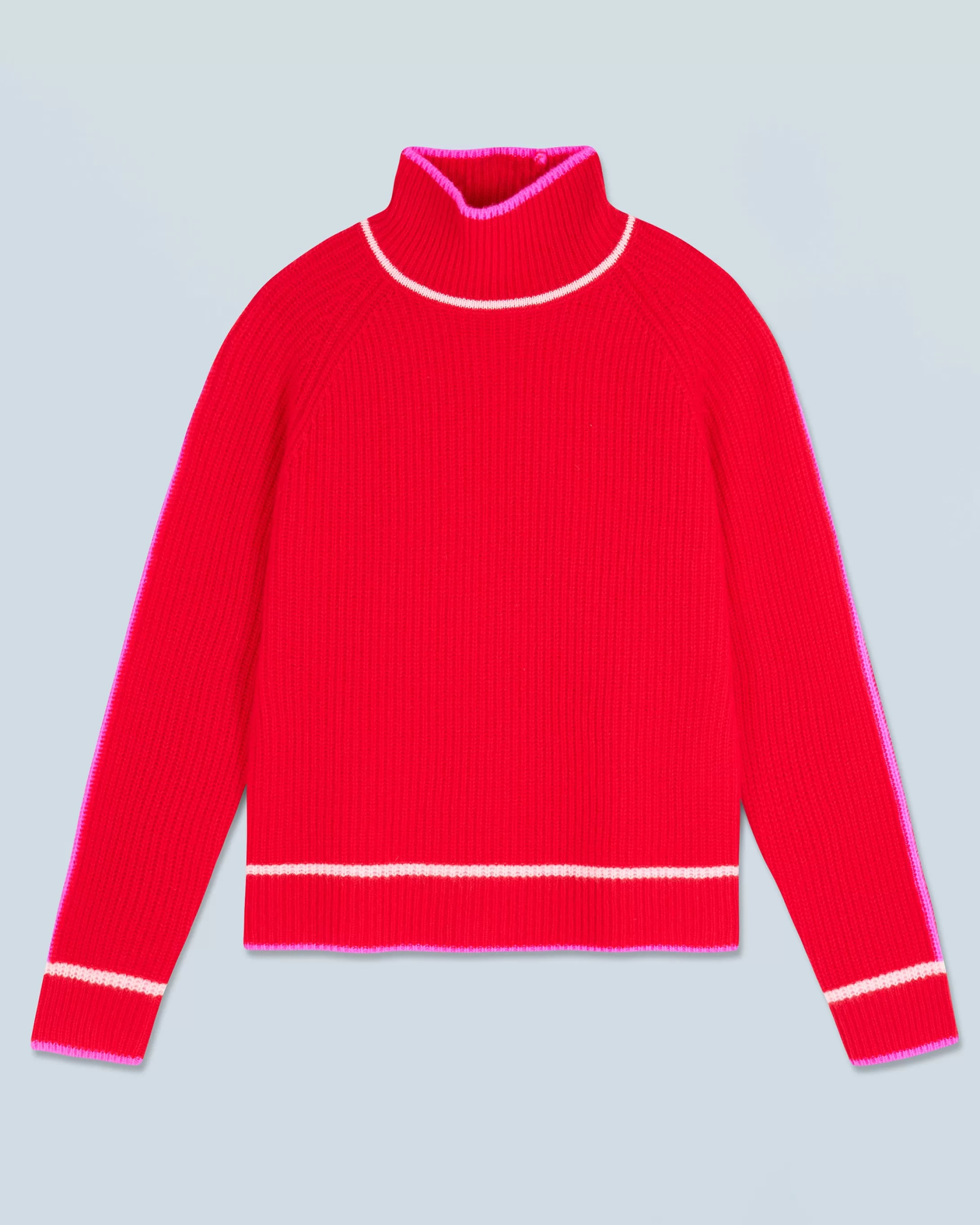 Maglione Collo alto Tricolore a Costa perlata | FROM FUTURE Best