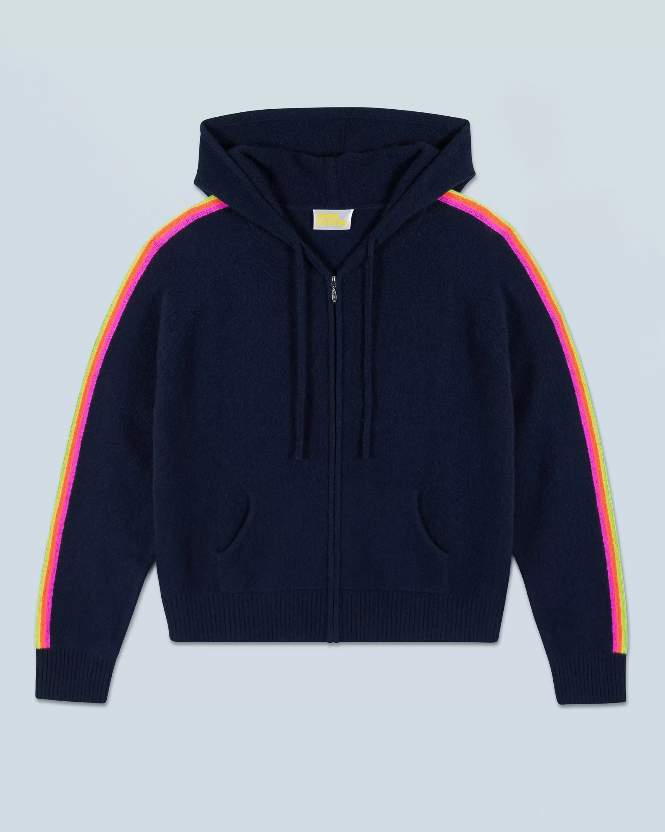 Maglione con Cappuccio Bande maniche Multicolori Leggero | FROM FUTURE Best Sale
