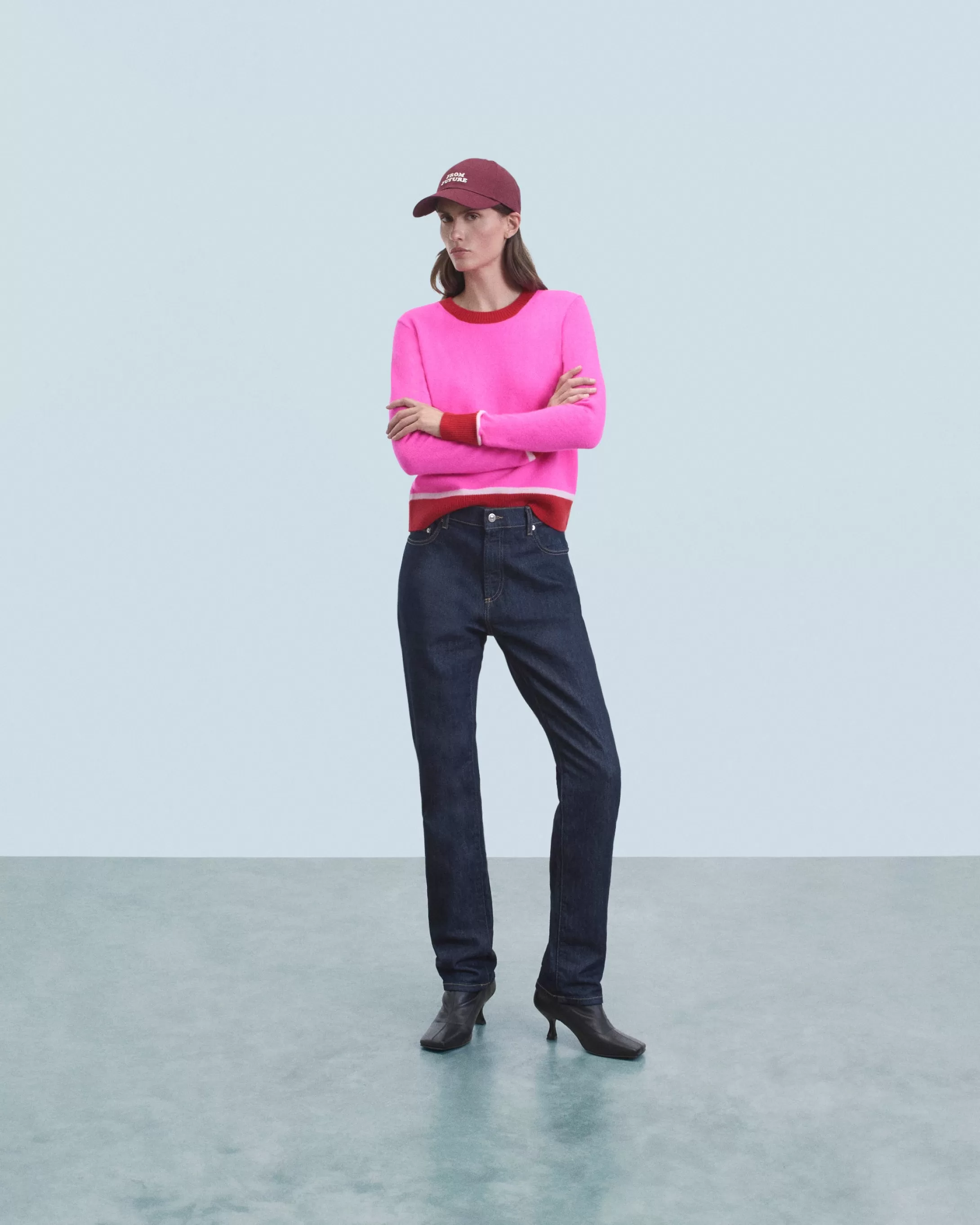 Maglione Girocollo Luce a contrasto bicolore | FROM FUTURE Flash Sale