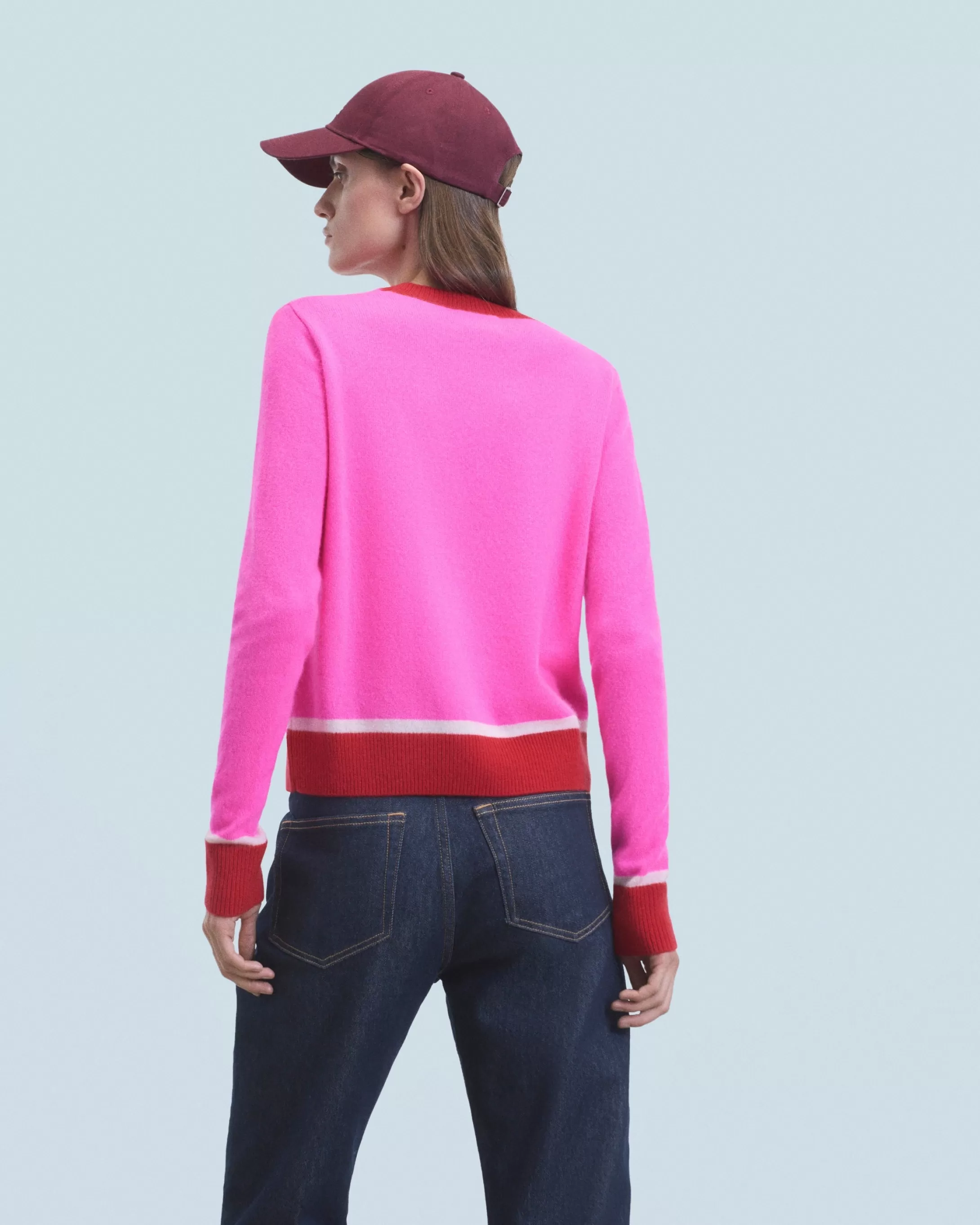 Maglione Girocollo Luce a contrasto bicolore | FROM FUTURE Flash Sale