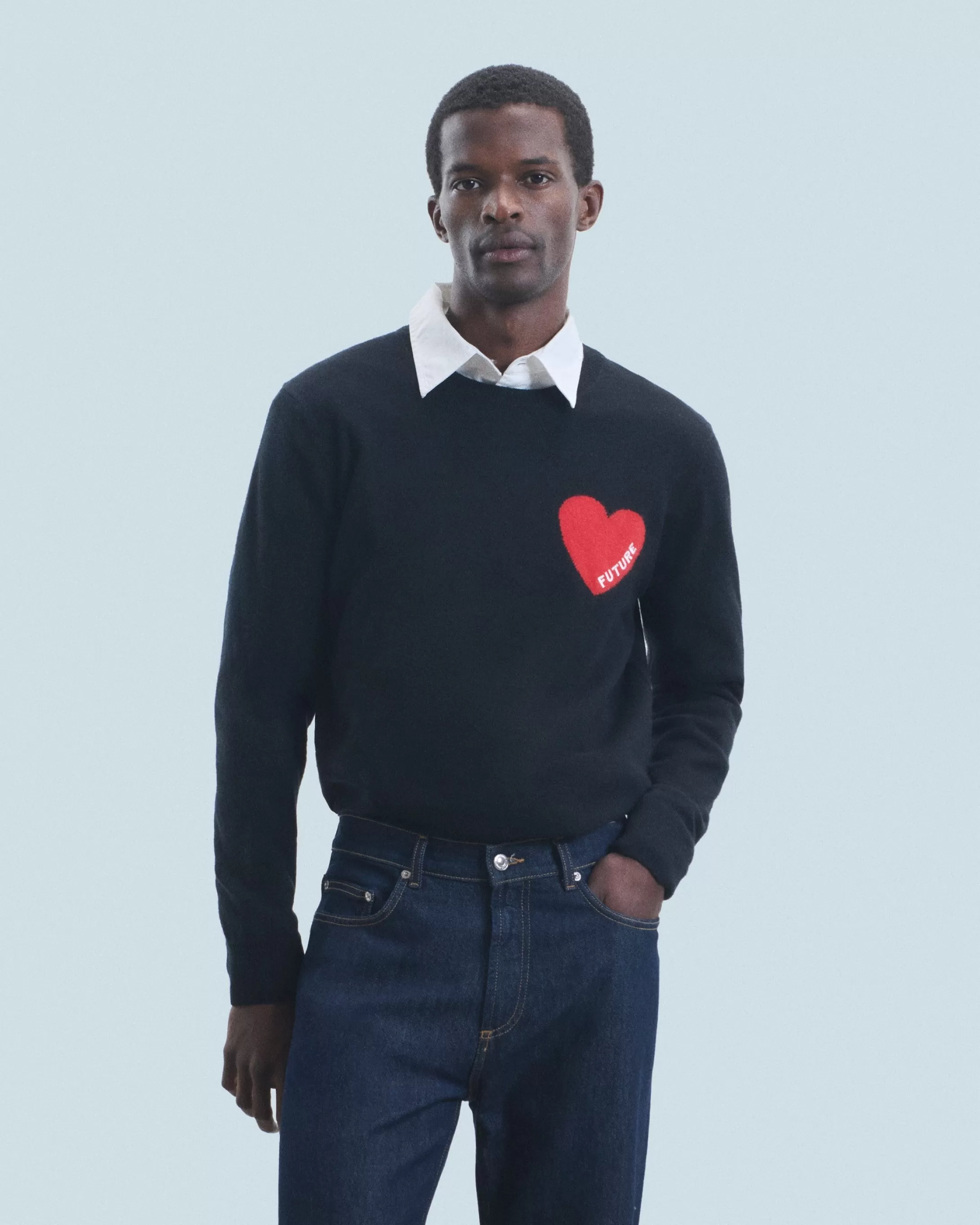 Maglione Scollo tondo Cuore | FROM FUTURE Cheap