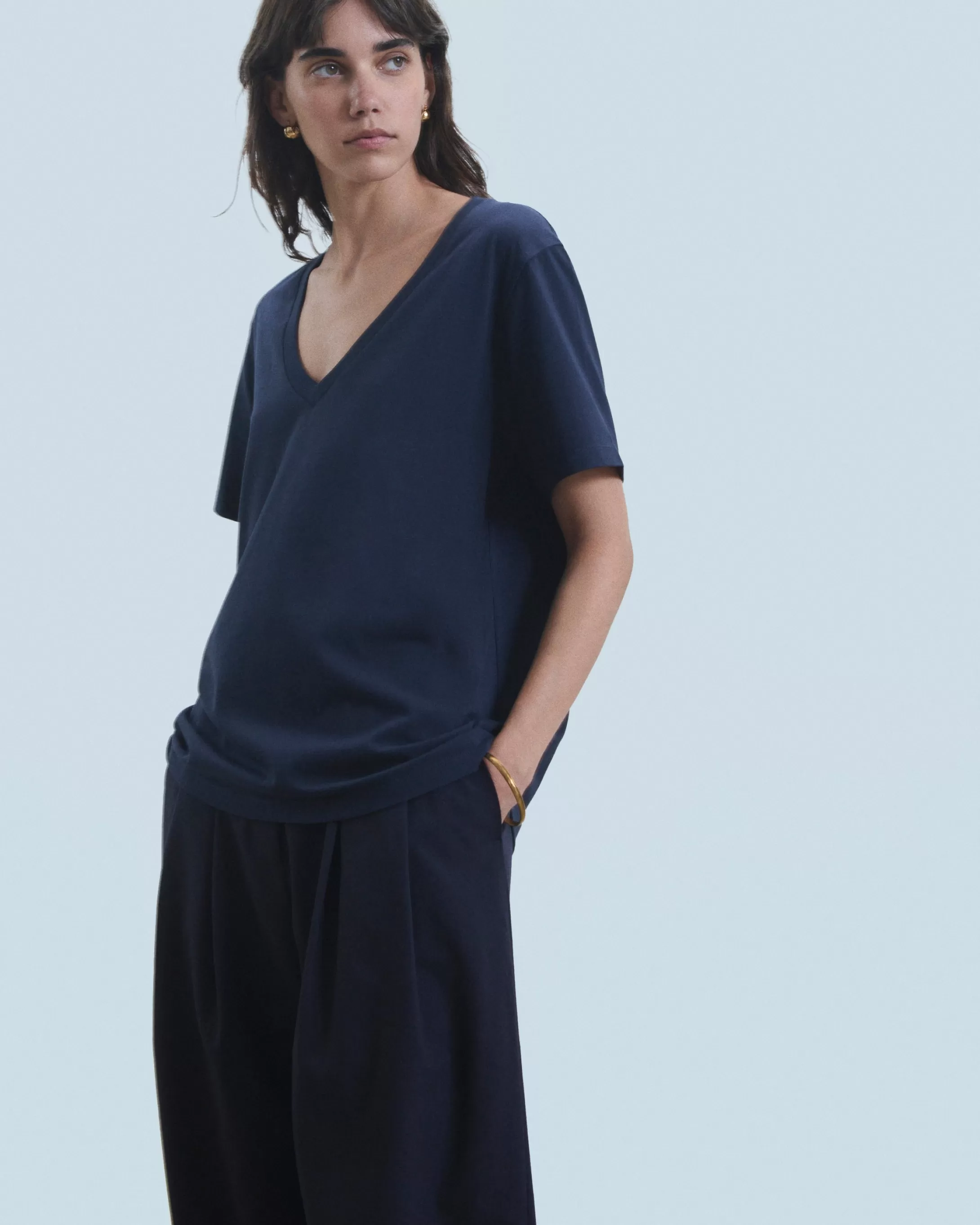 T-shirt Scollo a V Maniche corte | FROM FUTURE Flash Sale